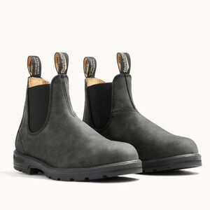 Men’s gray Blundstone Chelsea boots Classic 587 in Rustic Black AUS 8.5 US 9.5